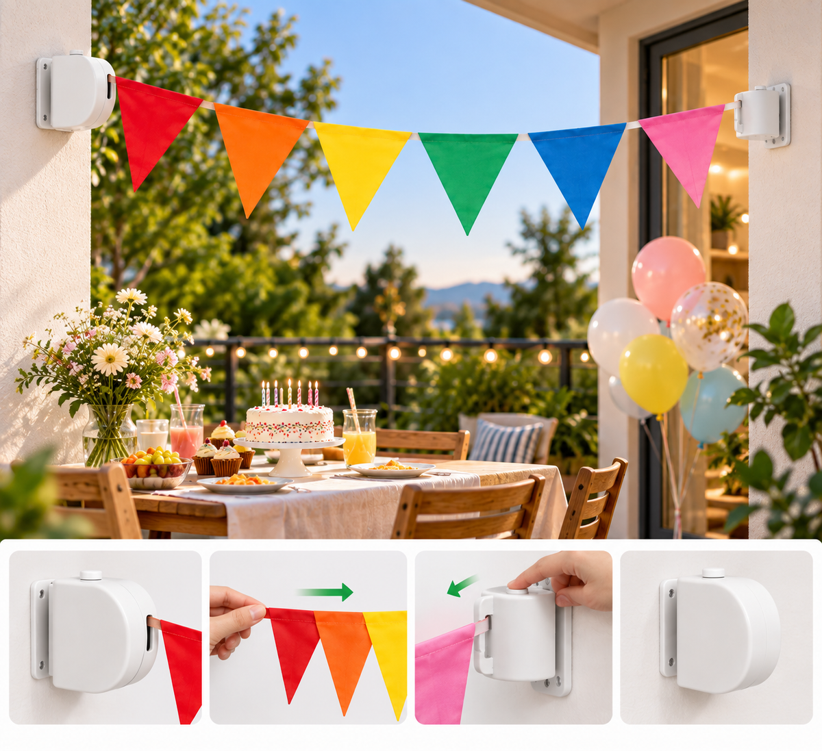 Retractable Party Bunting