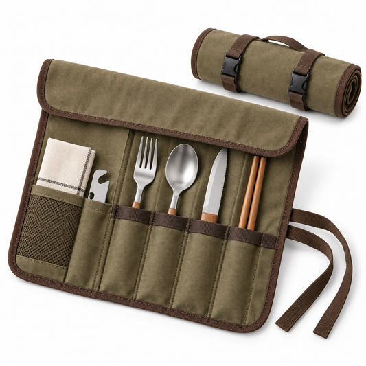 Outdoor Cutlery Roll Organizer