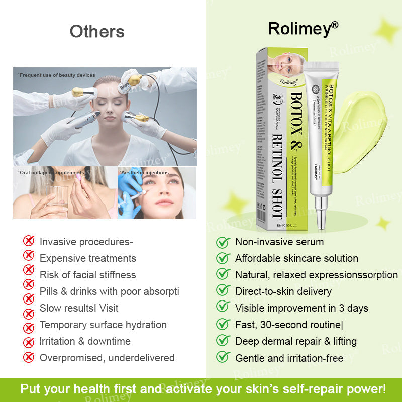 ✨✅👨‍⚕️Made and shipped from the UK 💫Rolimey® Botox & Vita-A Retinol Shot Wrinkle-Lift Tightening cream - Last Day Promotion 70% OFF